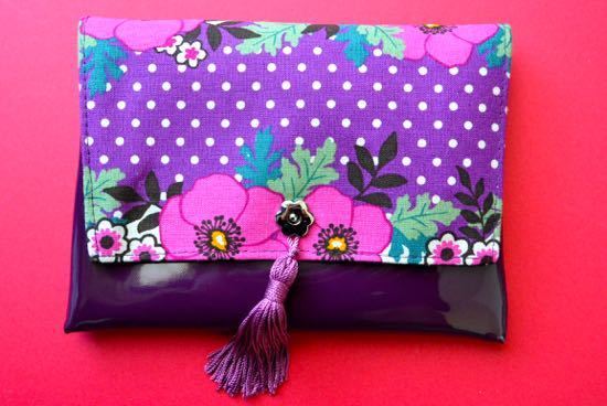 紫花柄レトロ